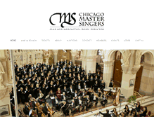 Tablet Screenshot of chicagomastersingers.org
